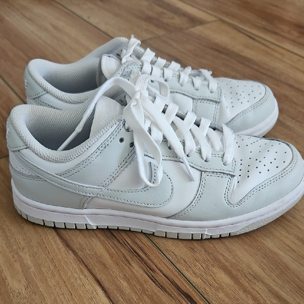 Nike White and Gray Low-Top Sneakers